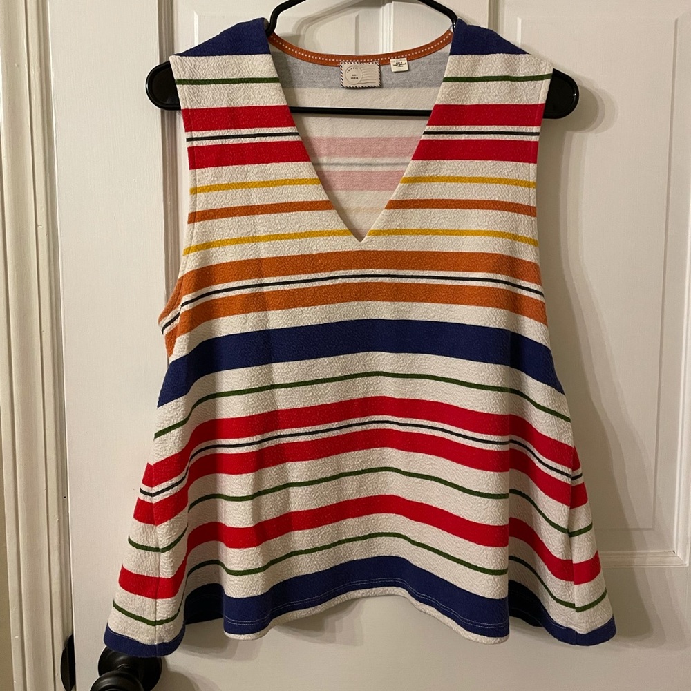 Cute sleeveless striped Anthropologie top